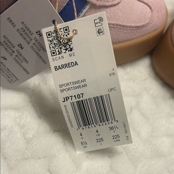 Adidas Women Barreda Shoes Lucid Blue and Gum Pink - Picture 5 of 6